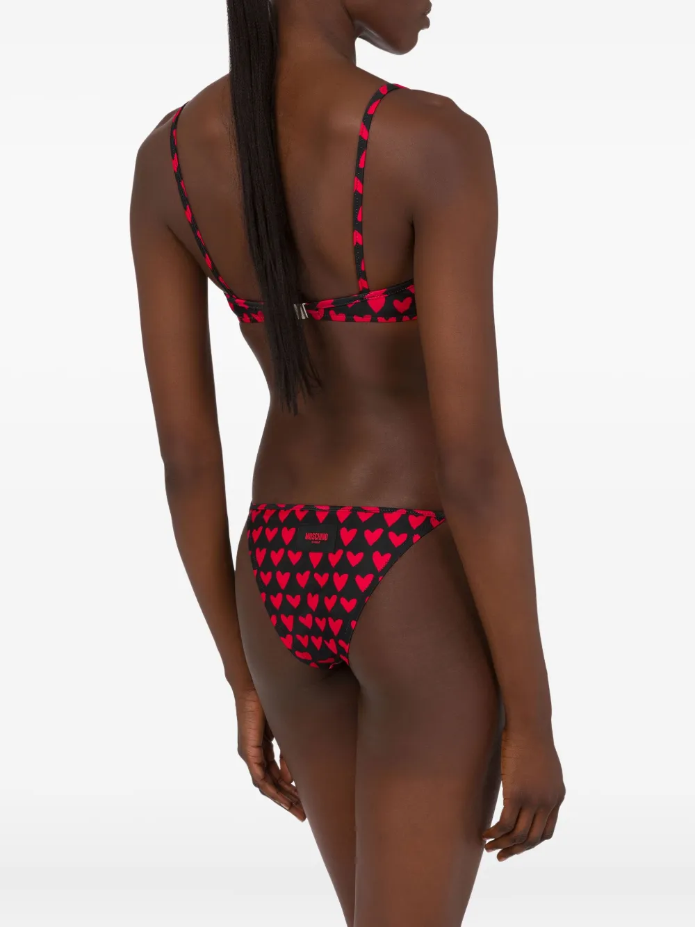 Moschino Bikinibroek met hartprint Zwart