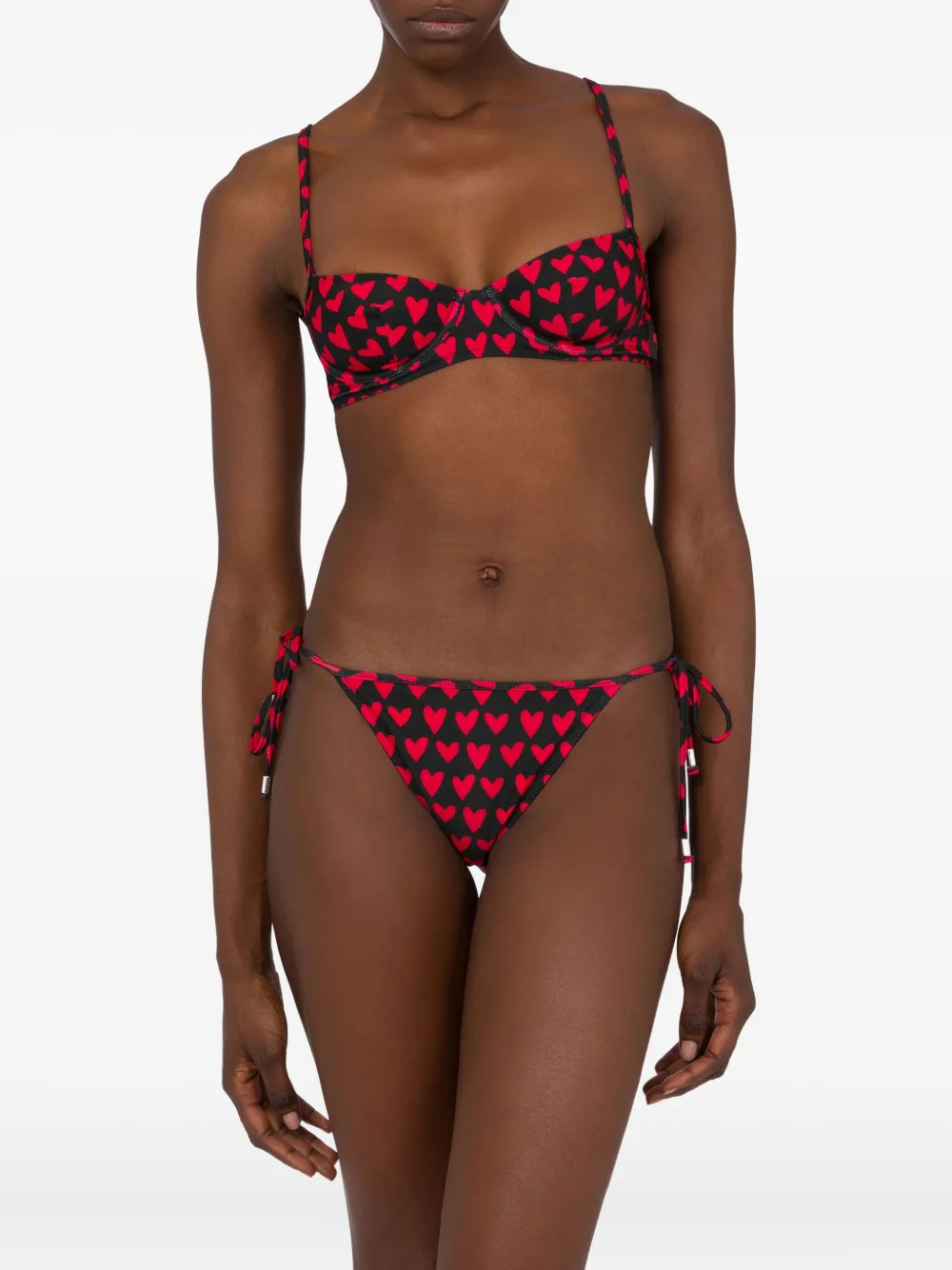 Moschino Bikinibroek met hartprint Zwart