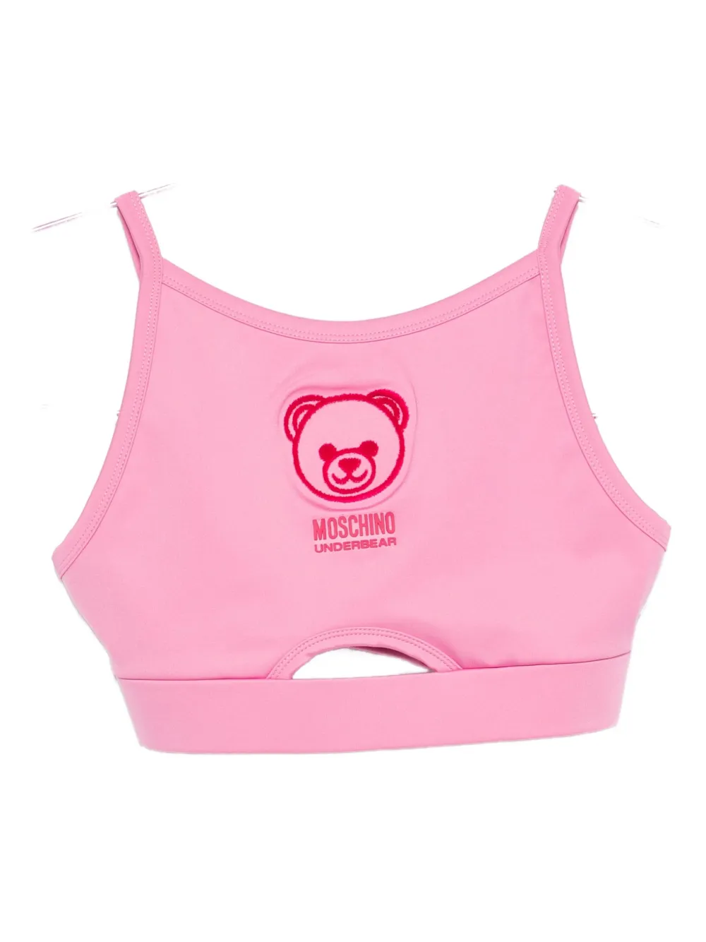 Moschino Teddy Bear-embroidered bra - Rosa
