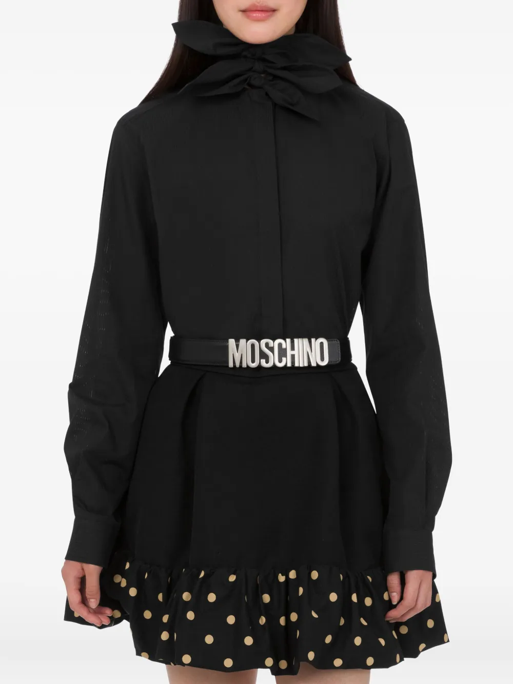 Moschino Blouse met strik Zwart