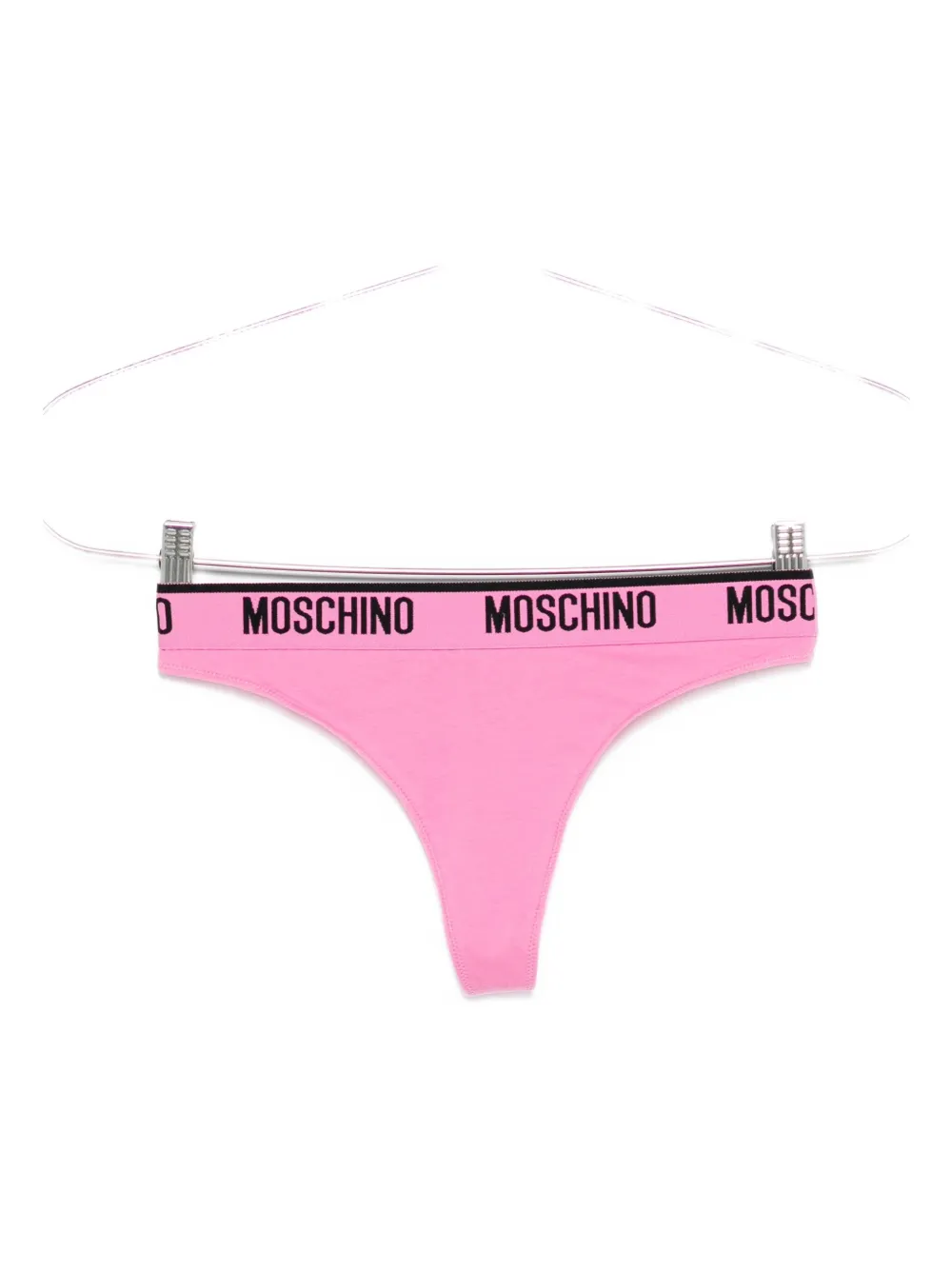 Moschino logo-waistband thong (set of two) - Roze