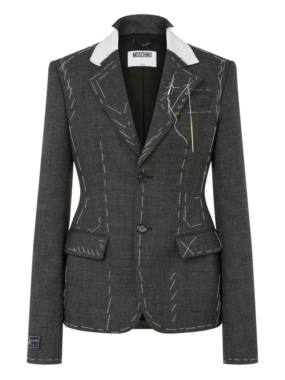 Moschino Wollen colbert Grijs