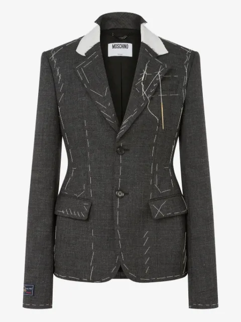 Moschino blazer de lana de vestir