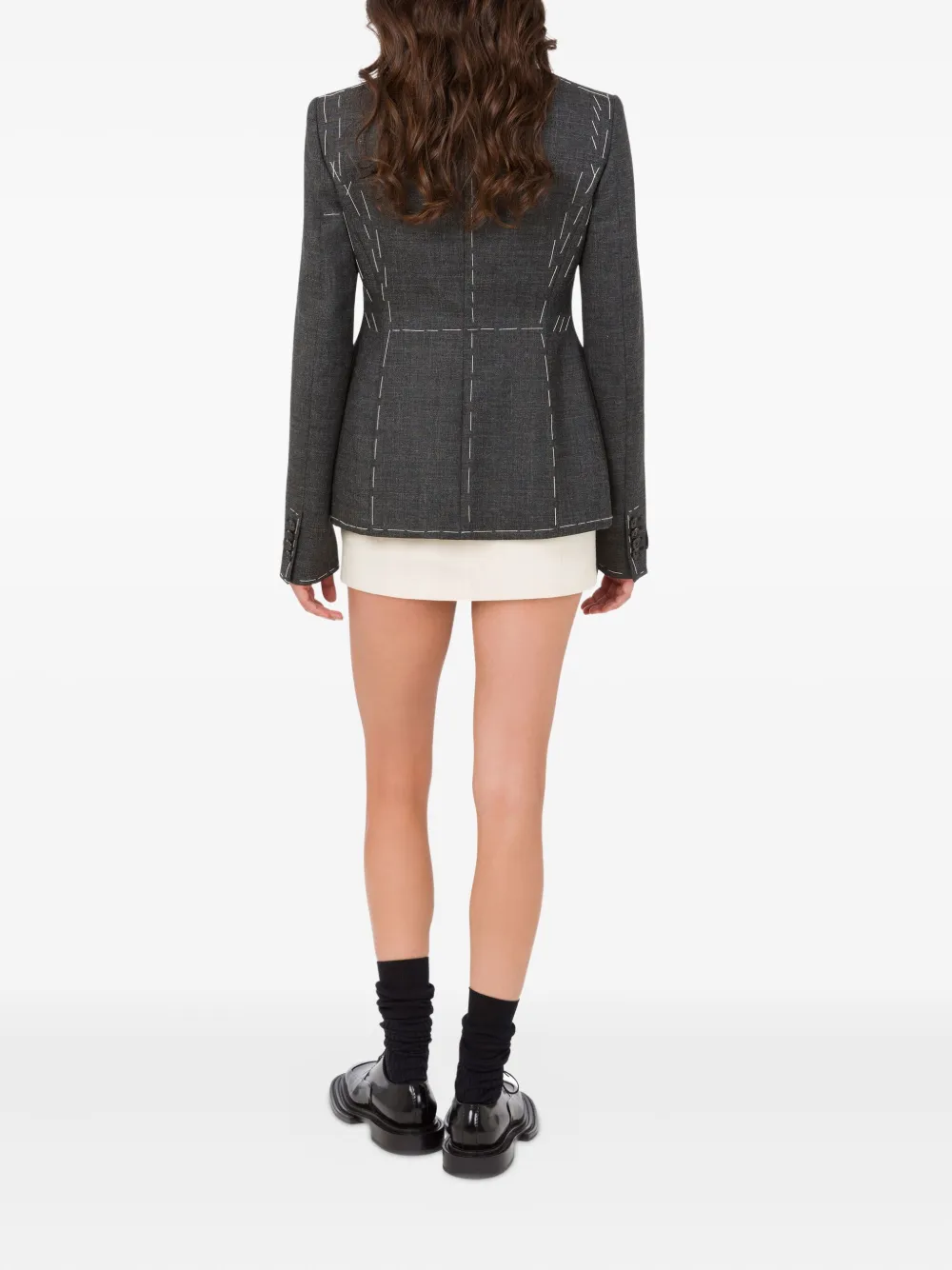 Moschino Wollen colbert Grijs