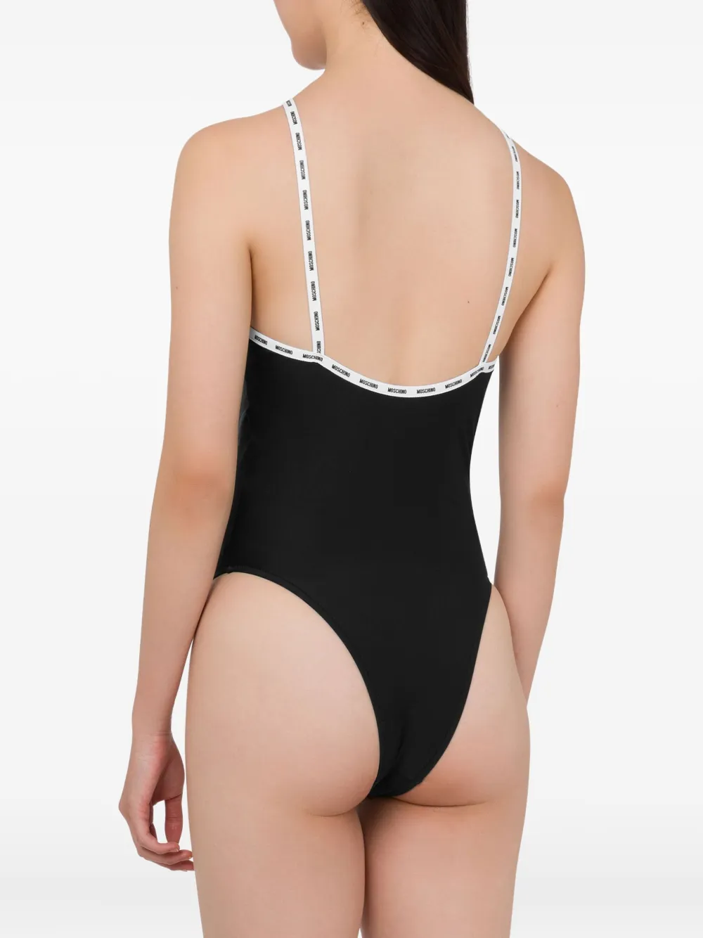 Moschino Badpak met gekruiste rugbandjes Zwart