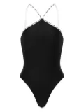 Moschino cross-strap swimsuit - Black