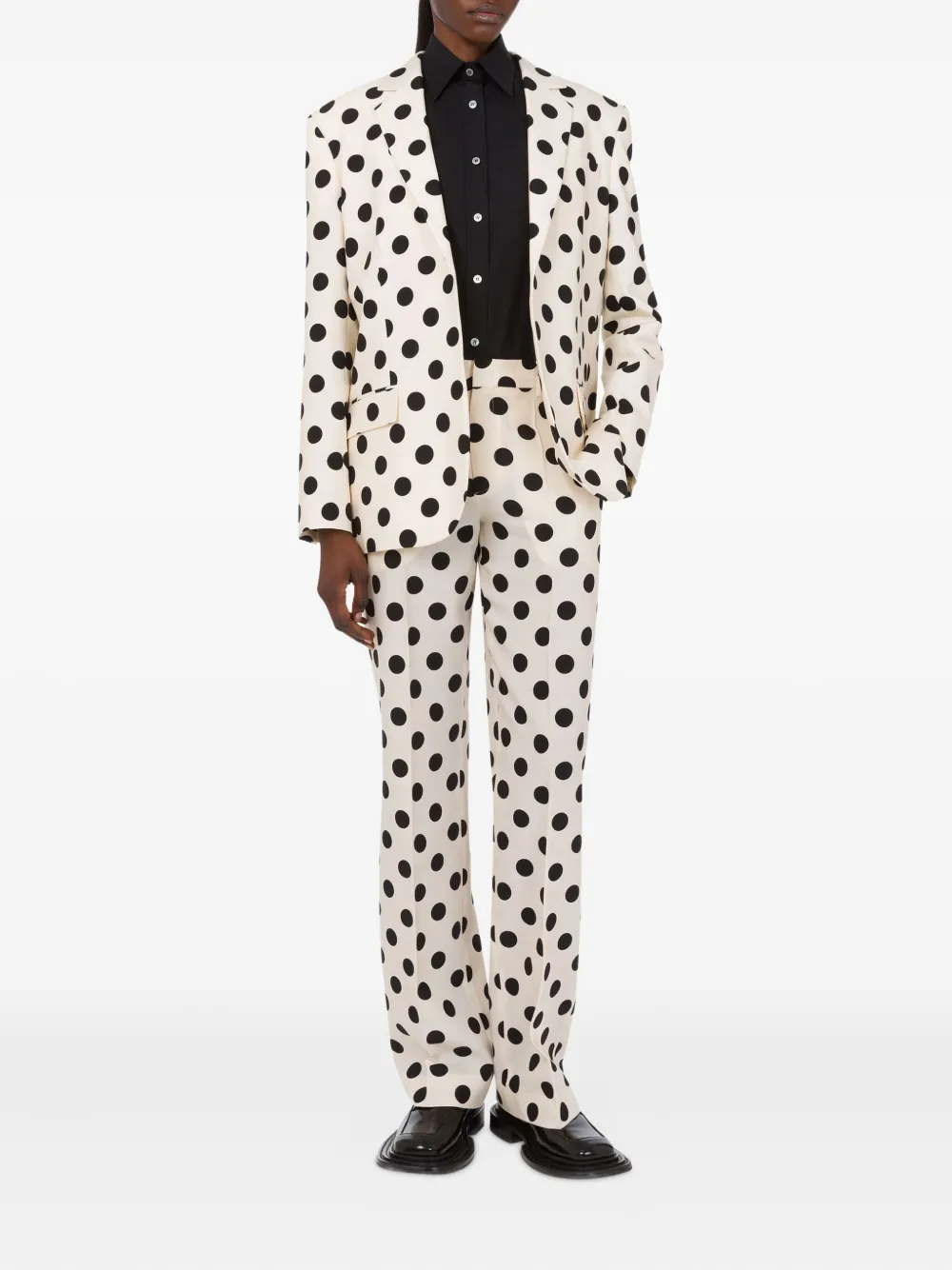 Moschino Wollen blazer met stippen Wit