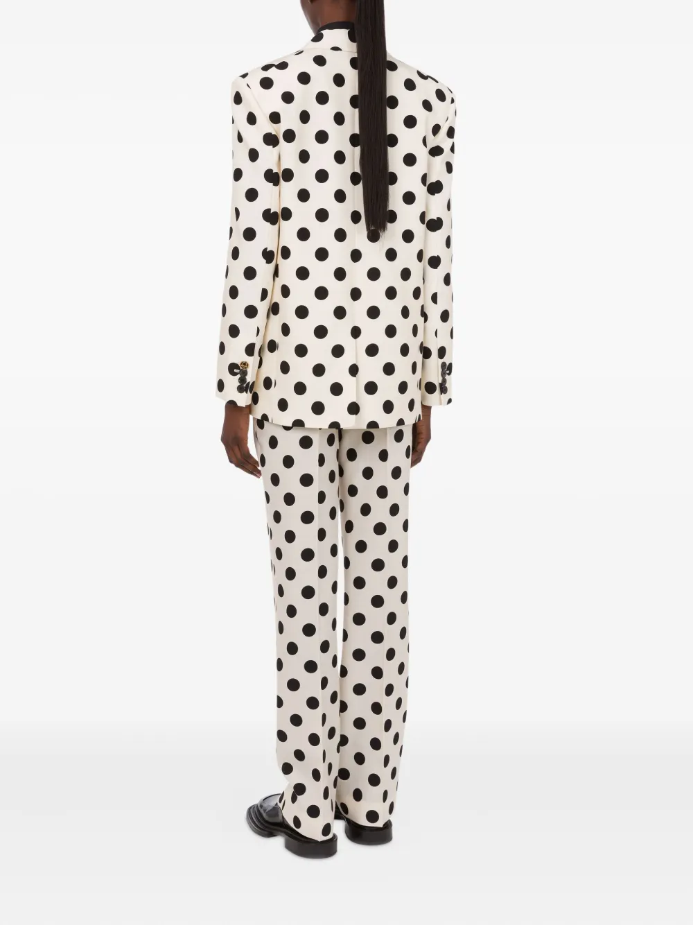 Moschino Wollen blazer met stippen Wit