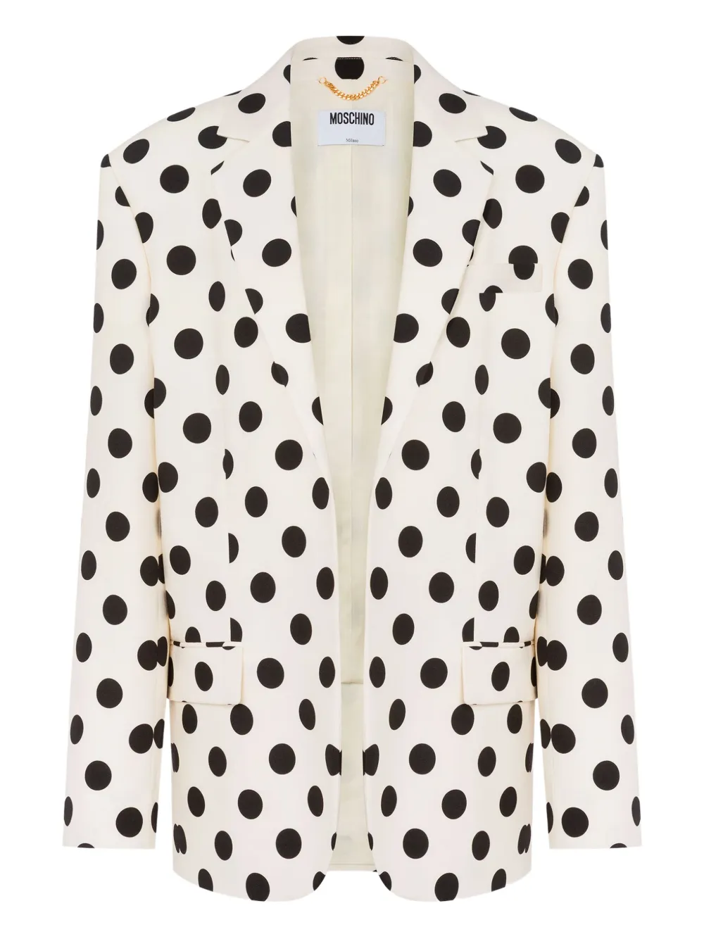 Moschino Wollen blazer met stippen Wit