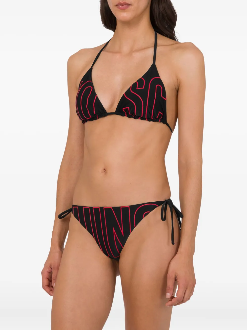 Moschino Bikinislip met logoprint Zwart