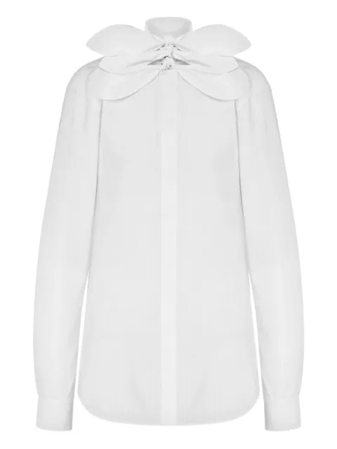 Moschino bow-detail cotton shirt