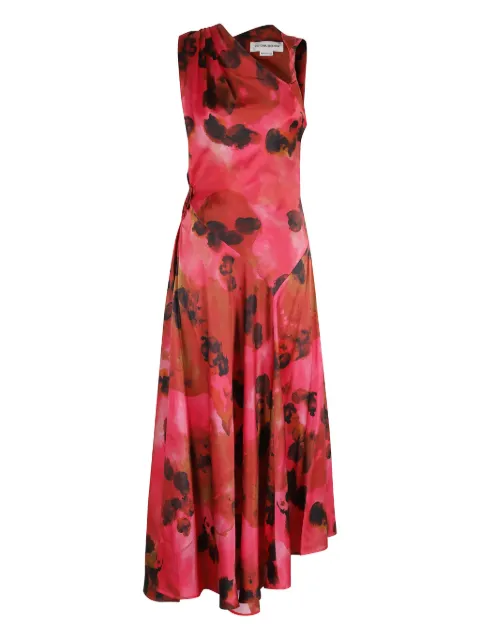 Victoria Victoria Beckham asymmetric floral print dress