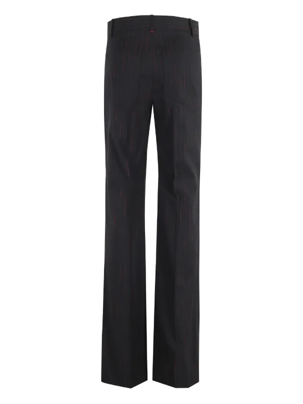 VICTORIA VICTORIA BECKHAM ストレートパンツ Victoria Victoria Beckham ストライプ ストレートパンツ