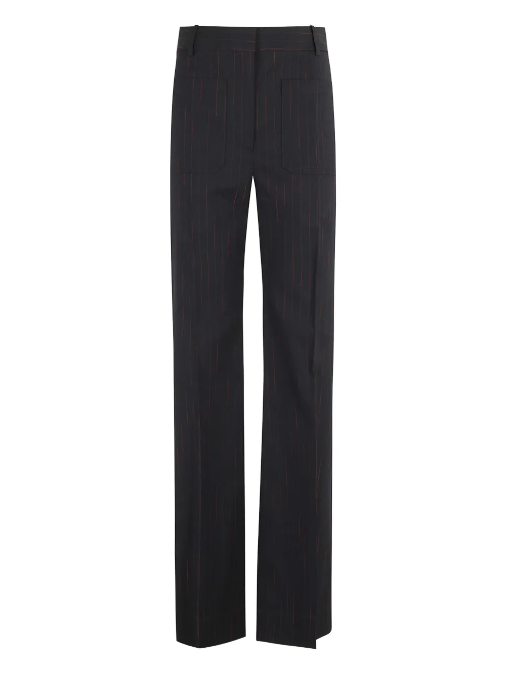 Victoria Beckham pinstripe straight trousers Blauw