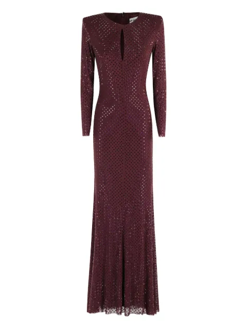 Self-Portrait embellished long-sleeved dress