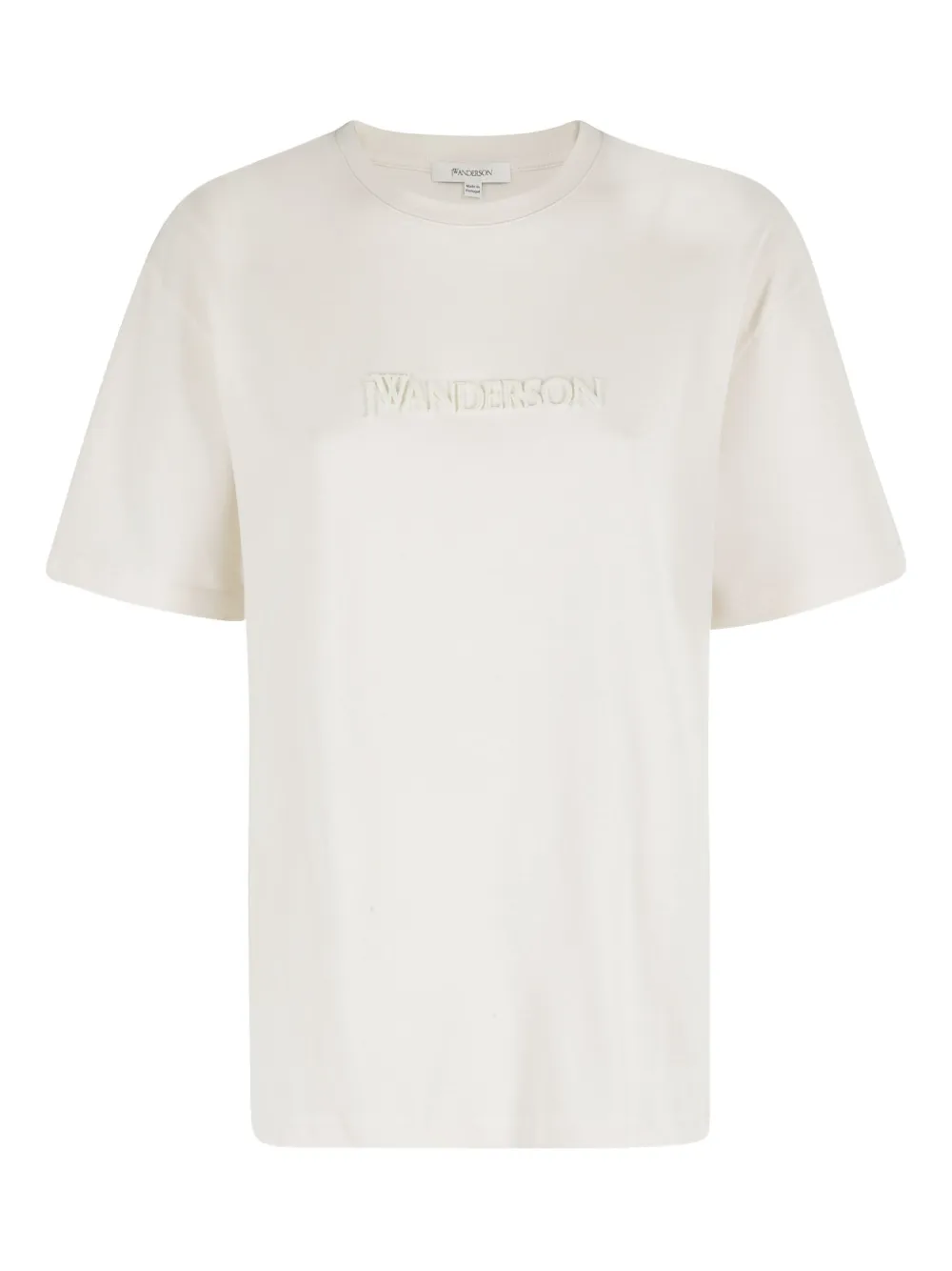 JW Anderson T-shirt met logo-reliëf Beige