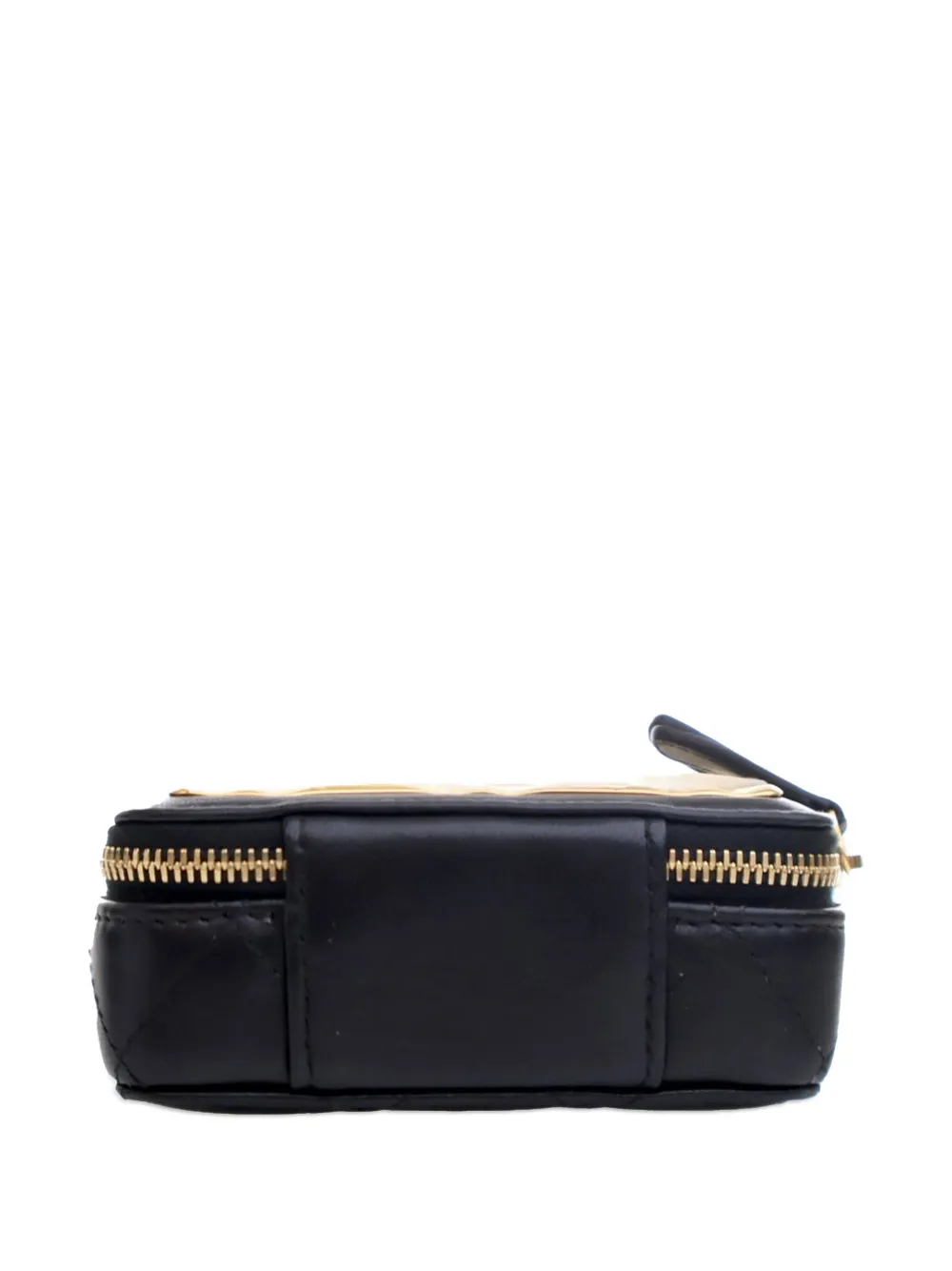 Pre-owned Chanel 2021 Extra Mini Cc Quilted Golden Plate Vanity Crossbody Bag