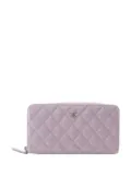 CHANEL Pre-Owned 2012 Quilted Lambskin Classic Zip Wallet long wallets - Purple