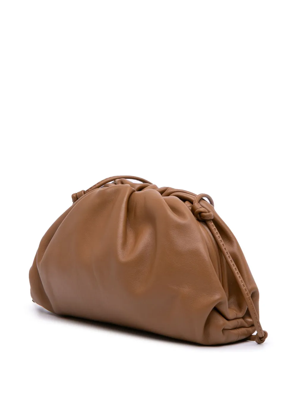 Pre-owned Bottega Veneta 2012-2024 Lambskin The Mini Pouch Crossbody Bag In Brown