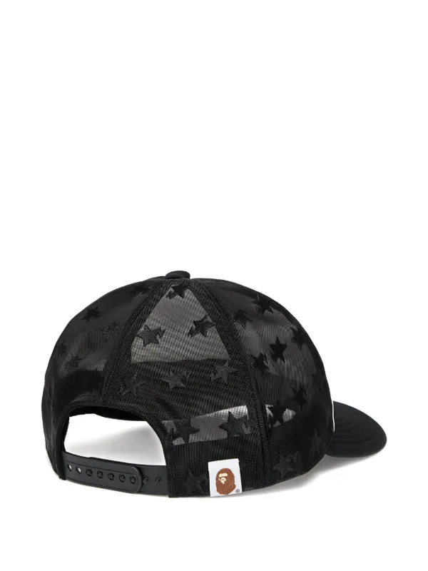 A・BATHING APE メッシュキャップ ブラック アベイシングエイプライン