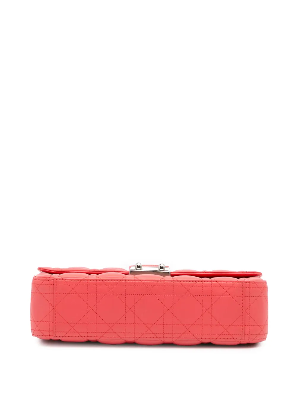 Pre-owned Dior 2012 Medium Lambskin Cannage Miss Flap Shoulder Bag In Pink