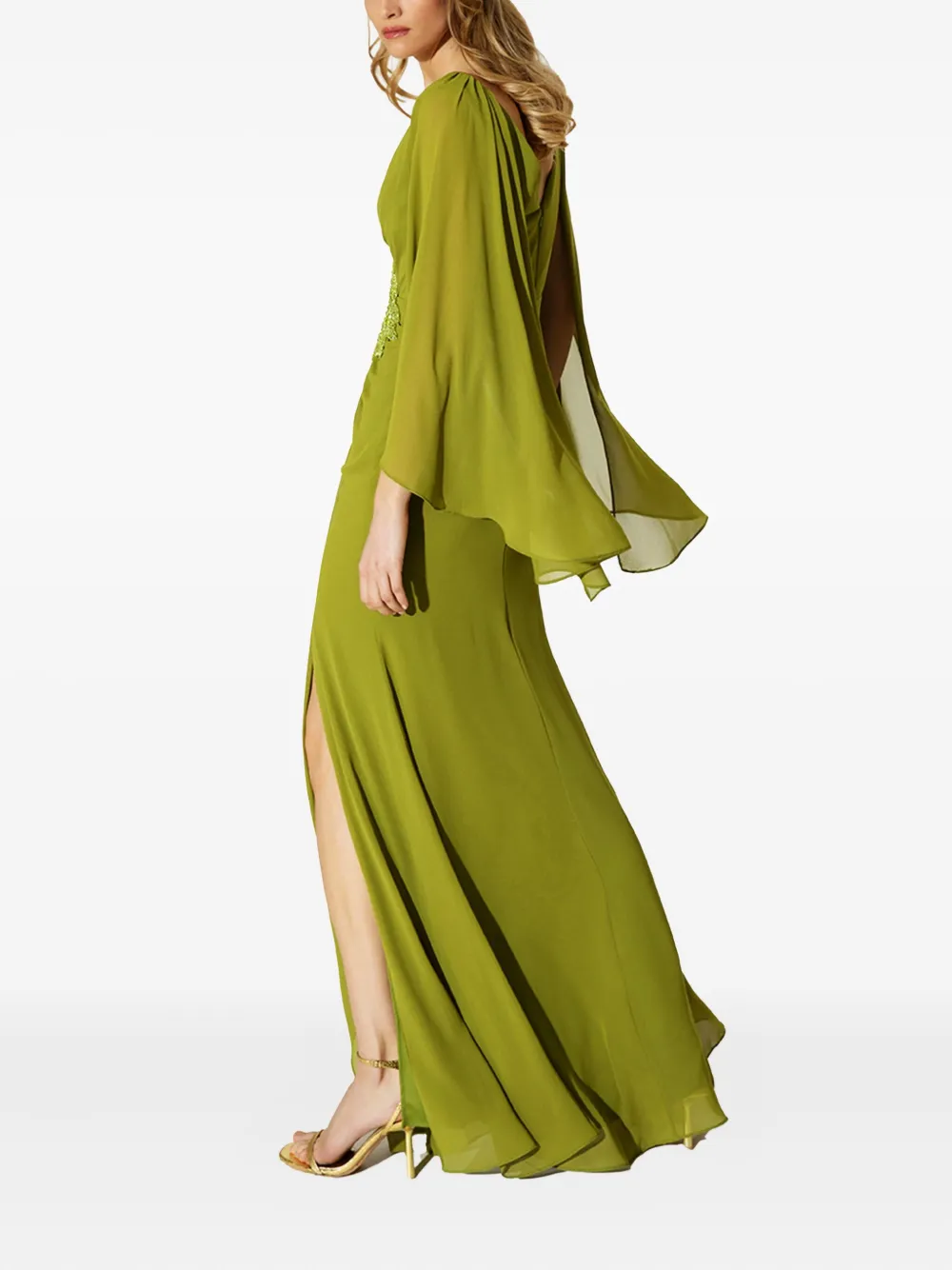 Allure Maxi-jurk verfraaid met bloemen Groen