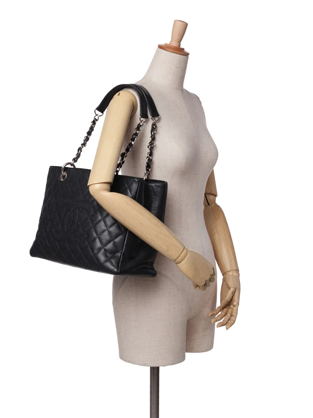 Pre-owned Chanel 2010-2011 Caviar Grand Shopping Tote Bag