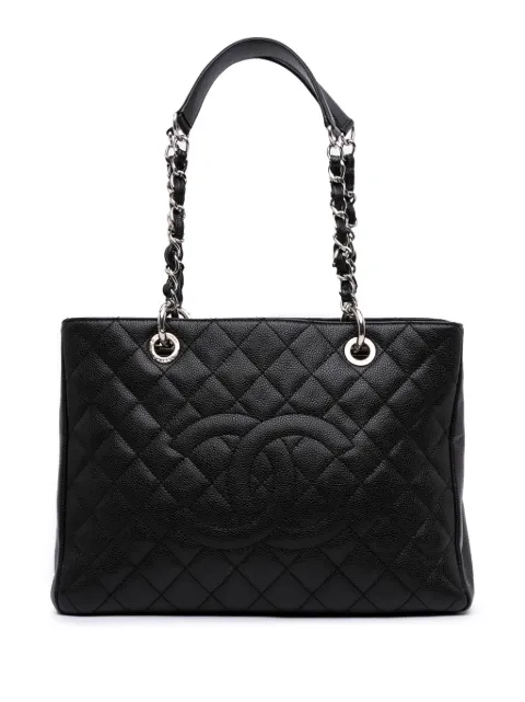 CHANEL Pre-Owned 2010-2011 캐비어 그랜드샤핑 토트 백