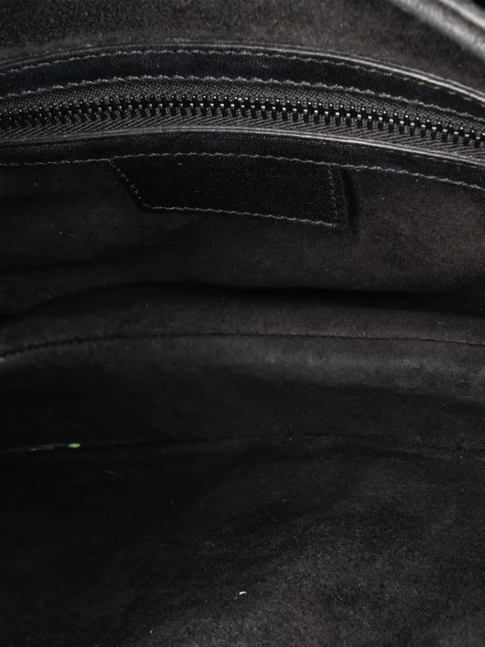 Pre-owned Dior 2019 Oblique Embossed Calfskin Saddle Bag Shoulder Bag In Black