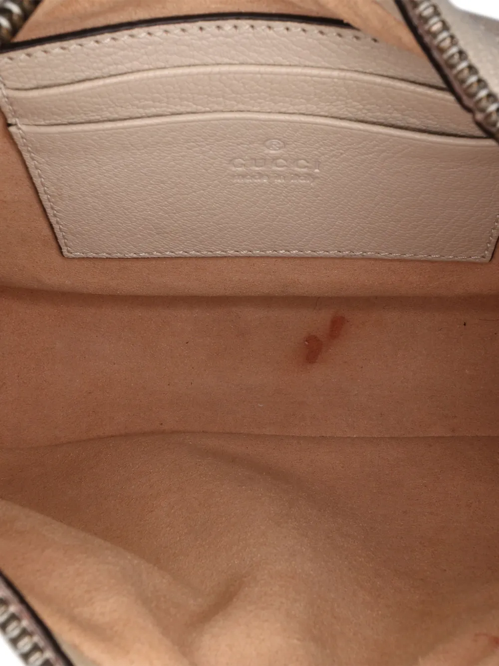 Pre-owned Gucci 2016-2024 Small Calfskin Aphrodite Satchel In White