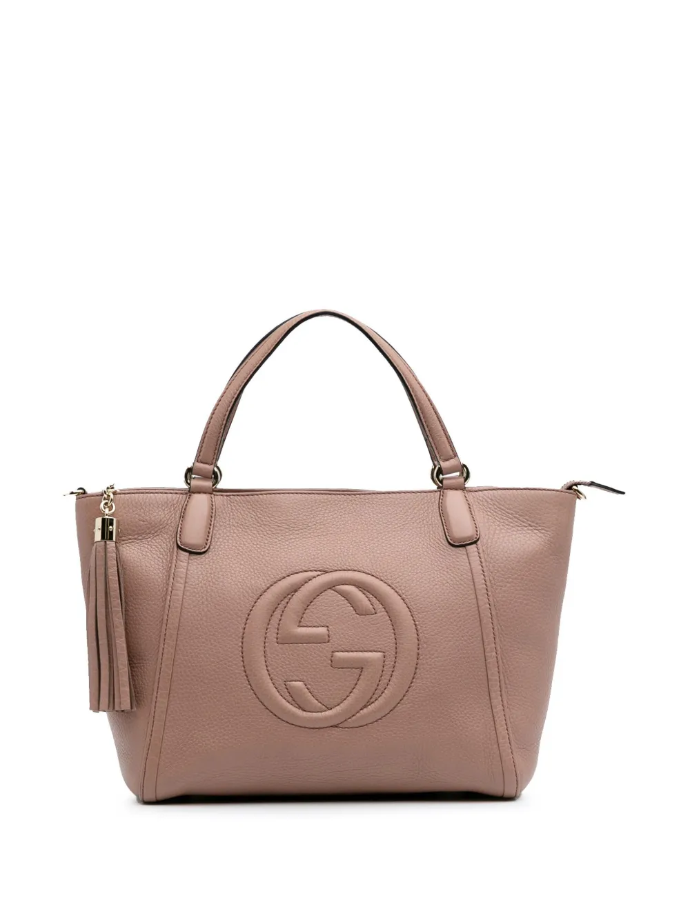 Gucci Pre-Owned 2016-2024 スモール ぺブルレザー ソーホー セラリウス サッチェルバッグ - ピンク Gucci Pre-Owned 2016-2024 スモール ぺブルレザー ソーホー セラリウス サッチェルバッグ - ピンク