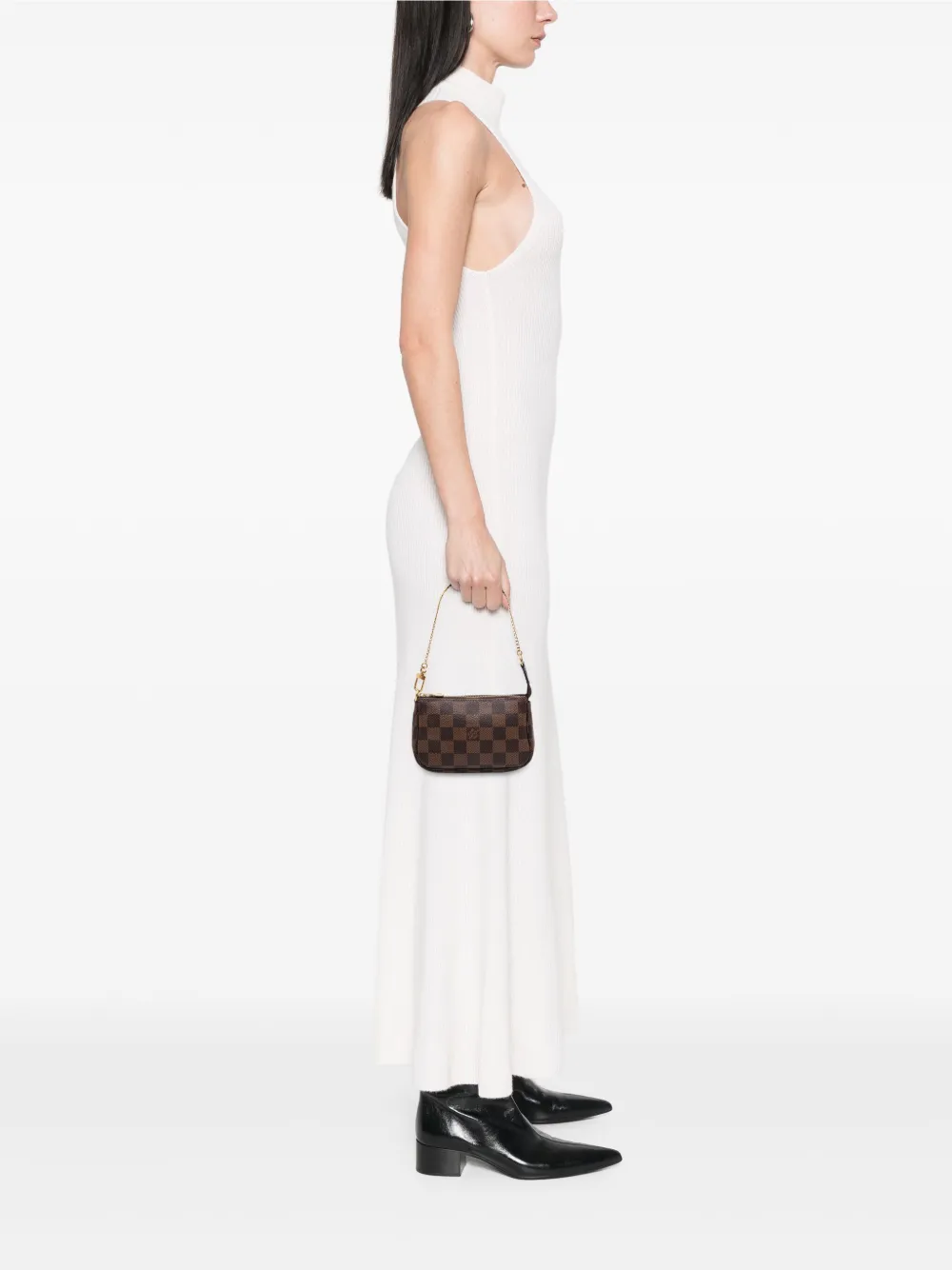 Louis Vuitton Pre-Owned 2020 Damier Ebene Mini Pochette Accessoires handbag | Pre-Owned | Image 2