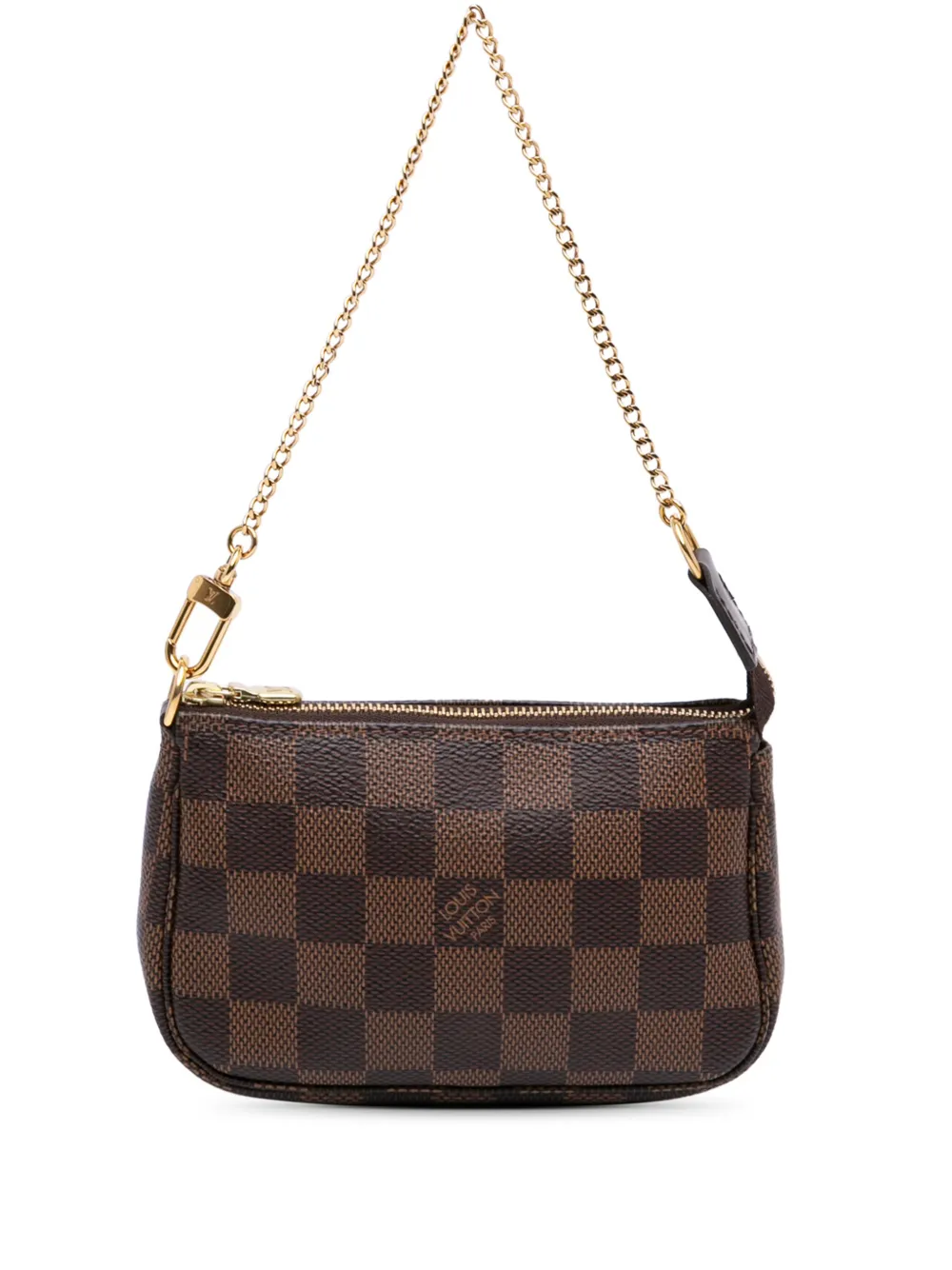 Louis Vuitton Pre-Owned 2020 Damier Ebene Mini Pochette Accessoires handbag | Brown | Image 1