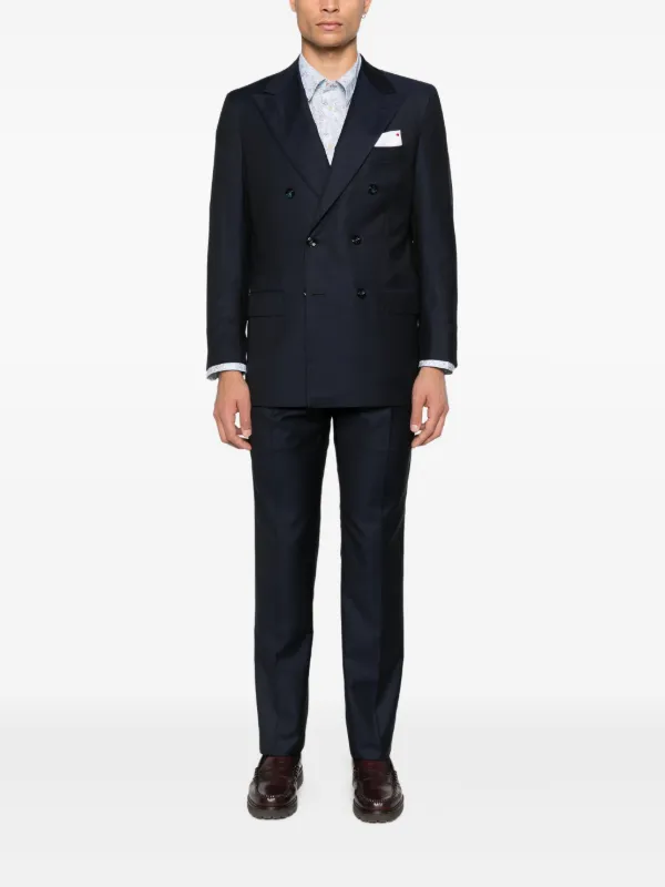 Kiton ダブルスーツ | ブルー | FARFETCH JP