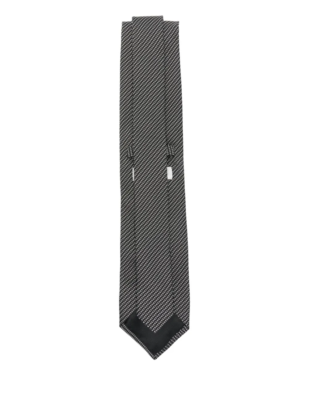 Lanvin mini-chevron tie - Zwart