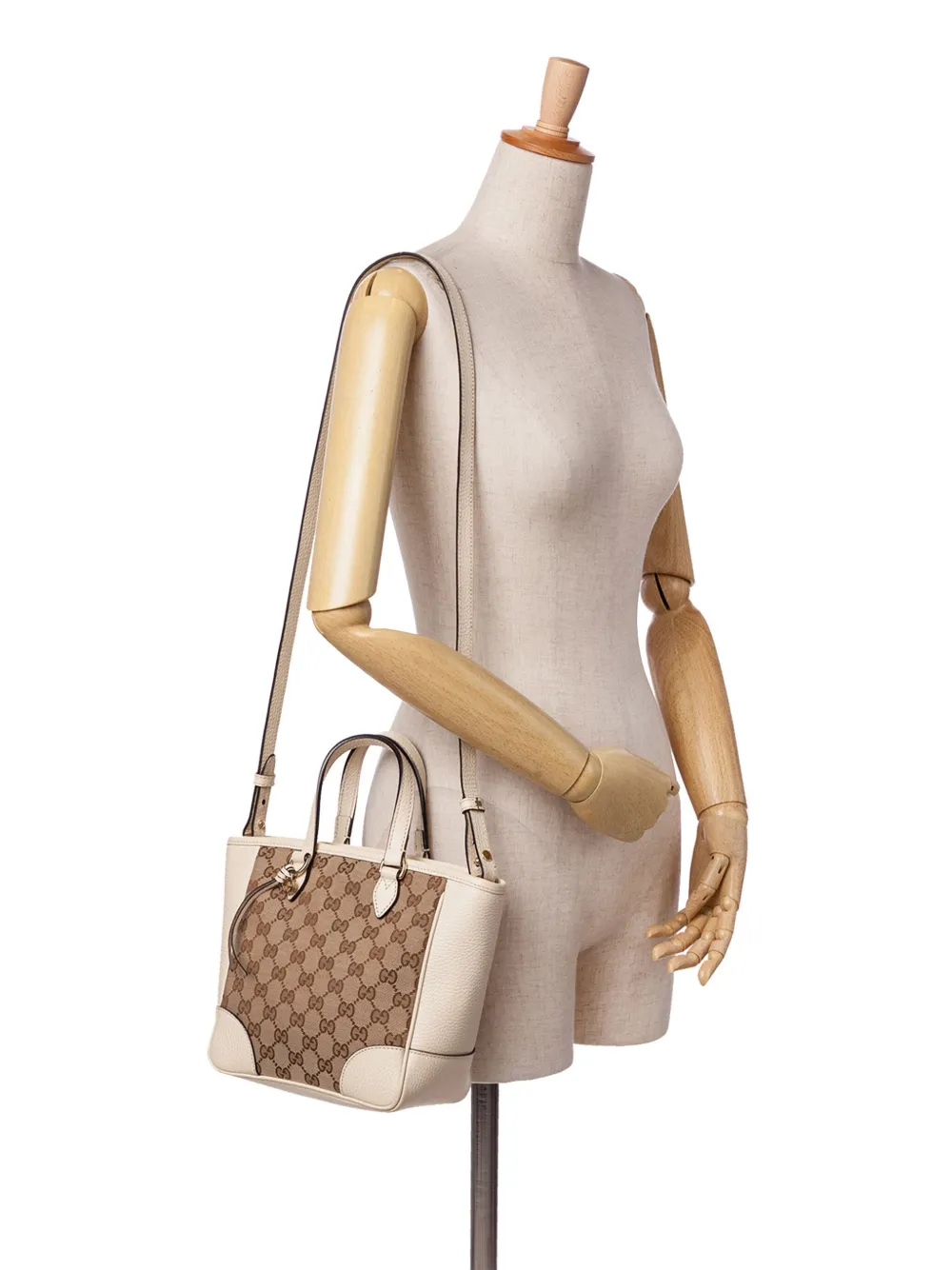 Pre-owned Gucci 2016-2024 Small Gg Canvas Bree Satchel