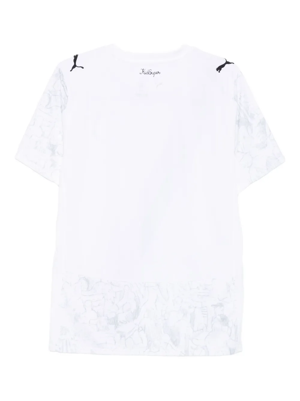 PUMA x KidSuper Manchester City FC diagonal-stripe graphic T-shirt Wit