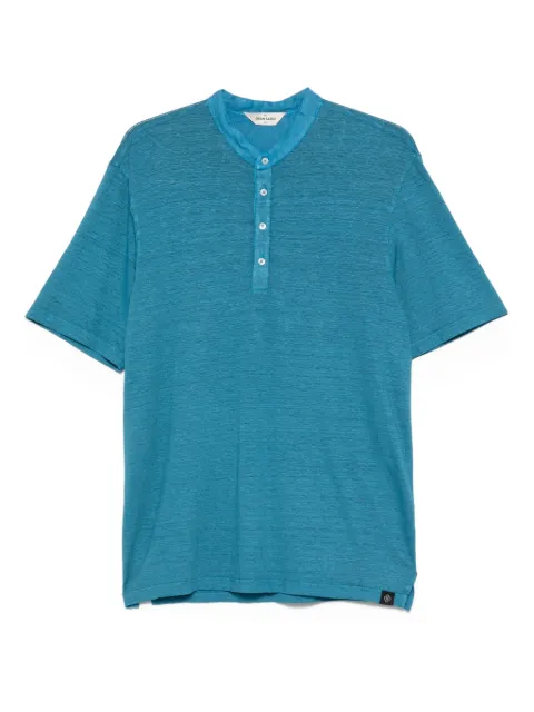 Gran Sasso playera con cuello henley de manga corta