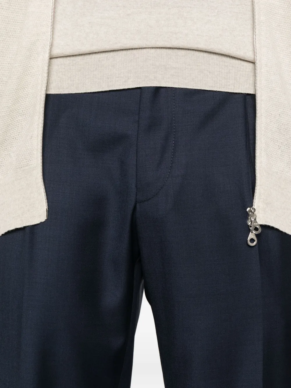 Kiton Broek met elastische taille Blauw