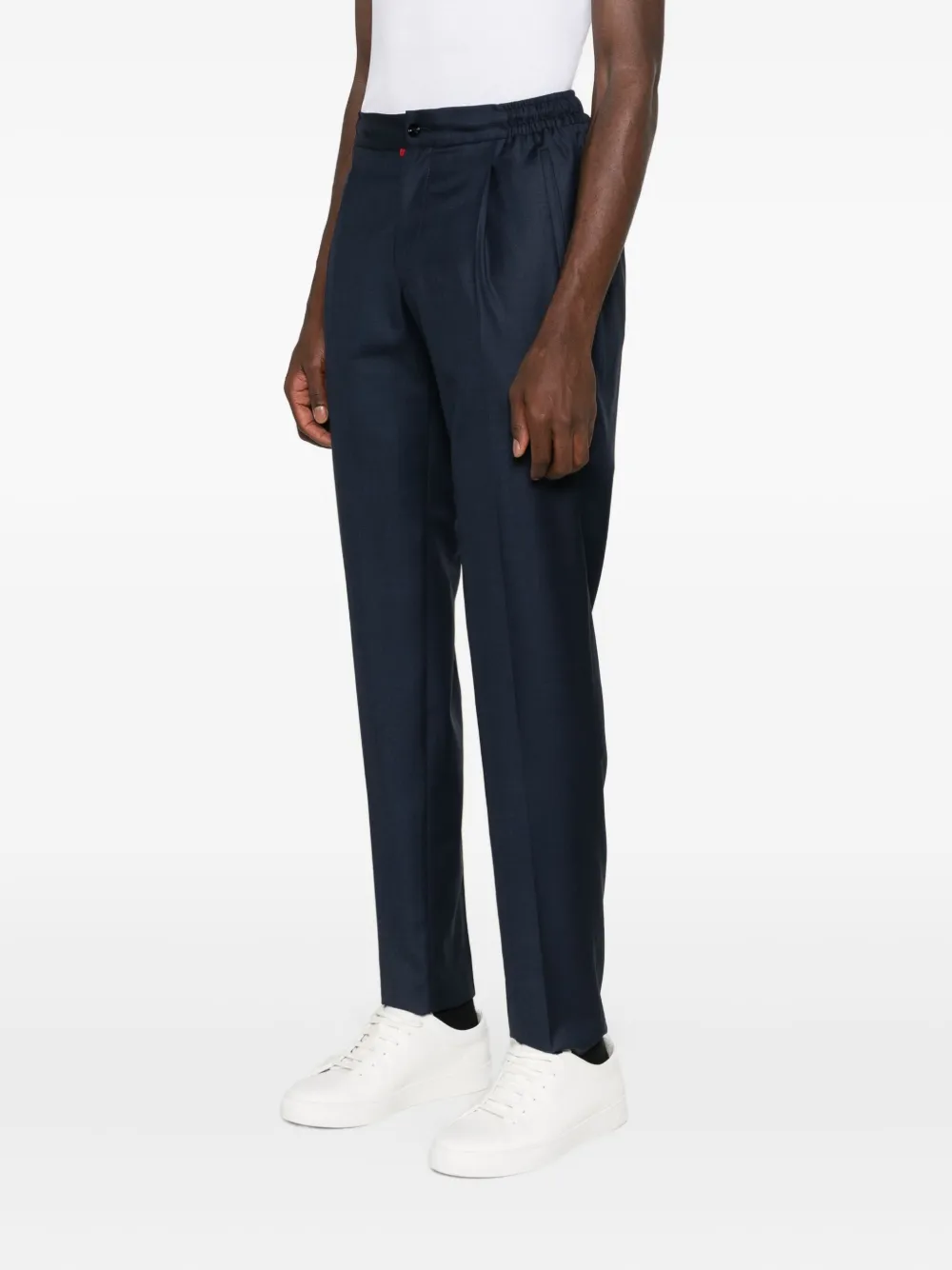 Kiton Broek met elastische taille Blauw