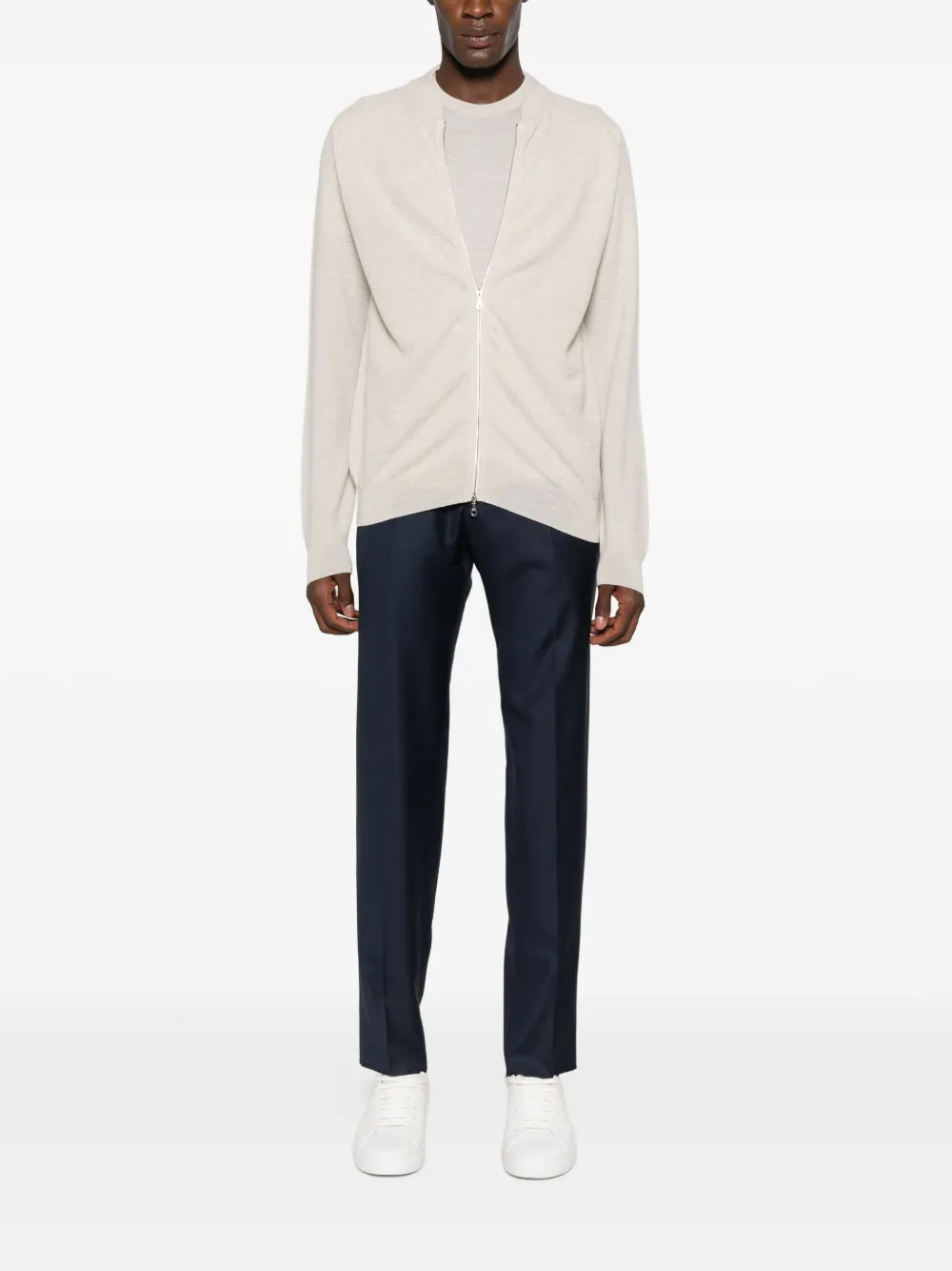 Kiton elasticated-waist trousers - Blauw