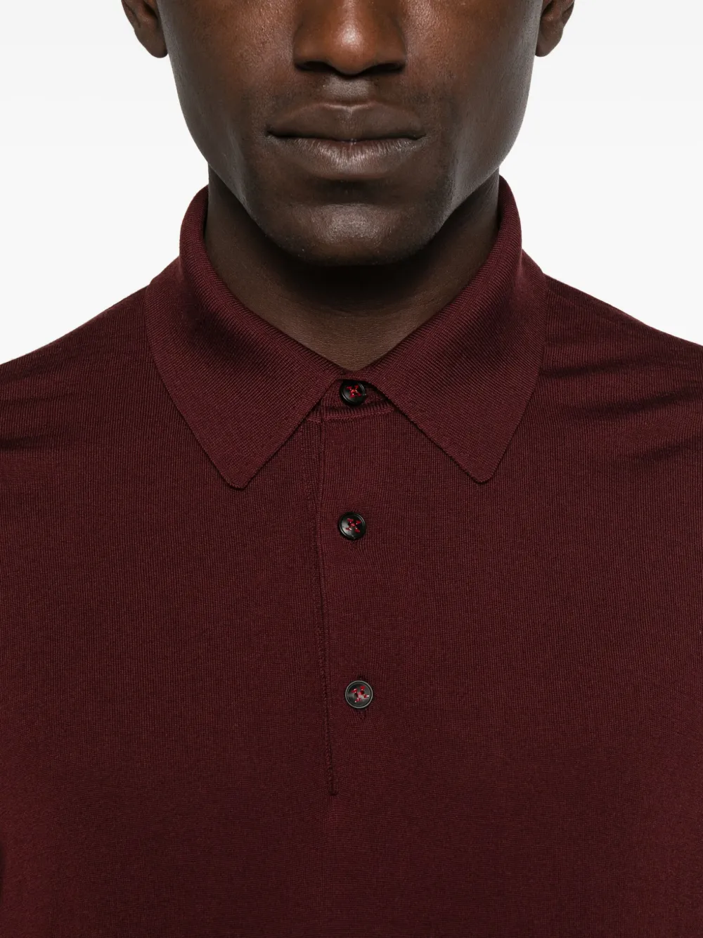 Kiton Wollen poloshirt Rood