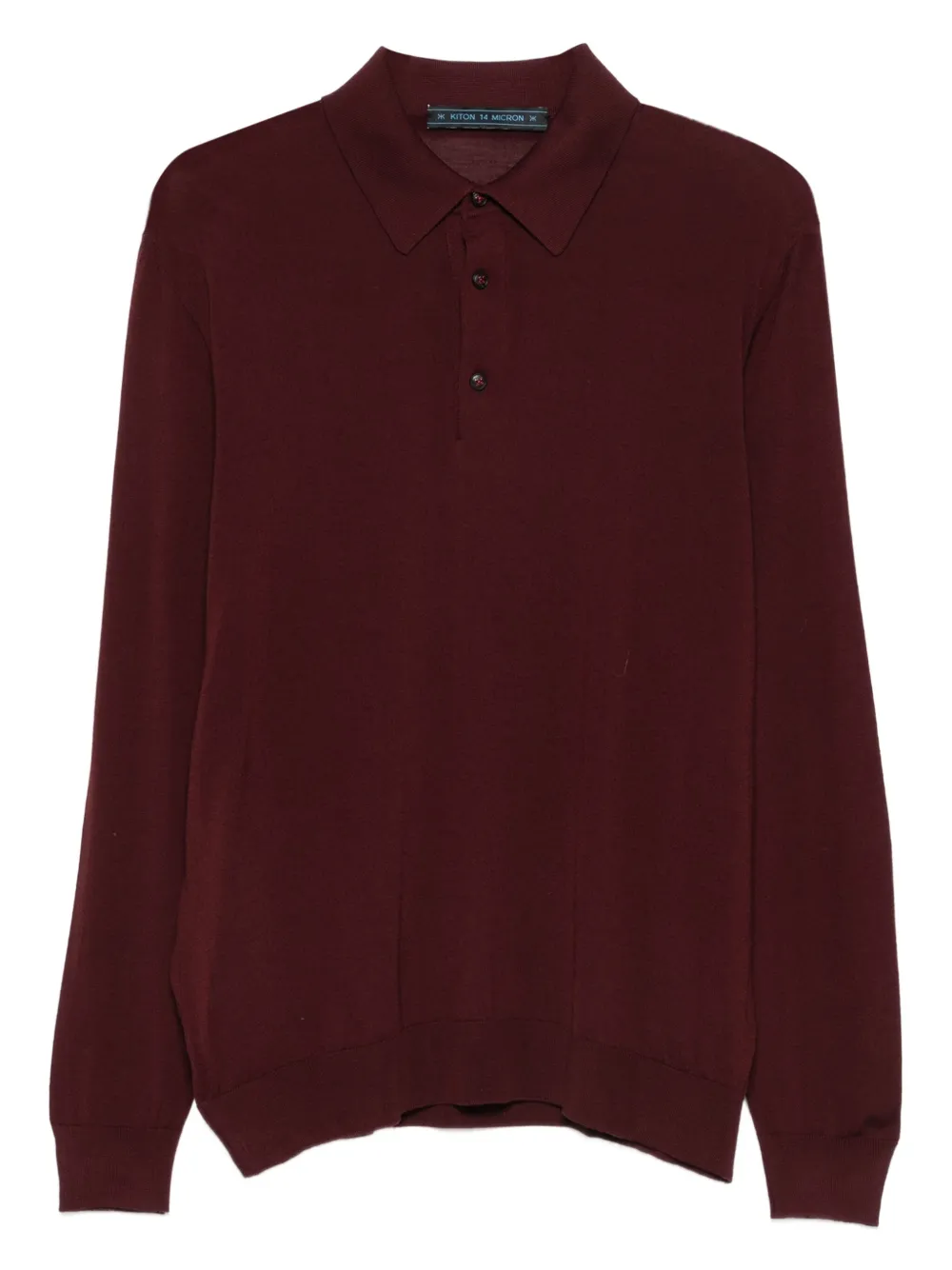 Kiton Wollen poloshirt Rood