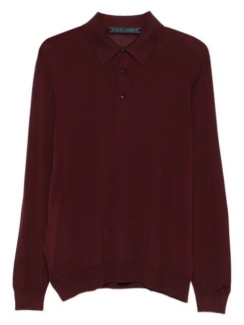 Kiton long-sleeve wool polo shirt