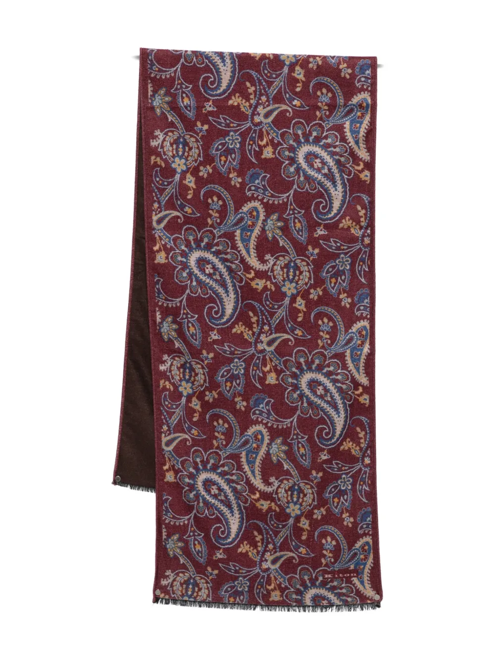 Kiton Paisley-print Silk Scarf In Multi