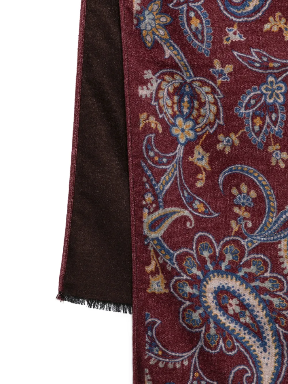 Kiton Zijden sjaal met paisley-print Rood