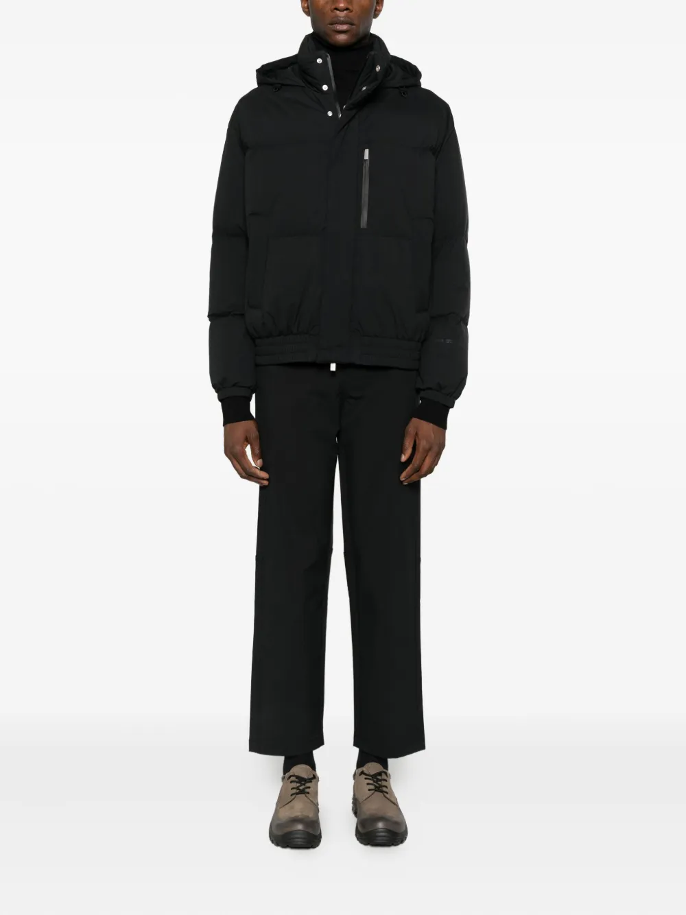 Laminar straight-leg trousers - Zwart