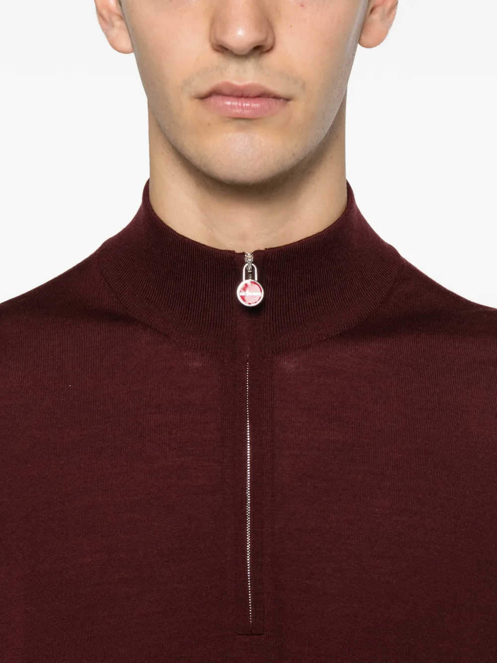 Kiton mock-neck sweater Rood