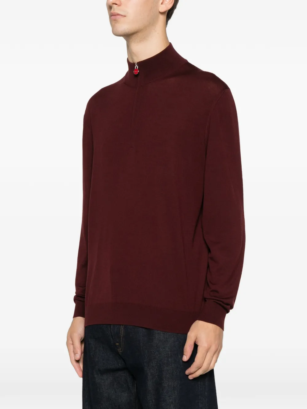 Kiton mock-neck sweater Rood