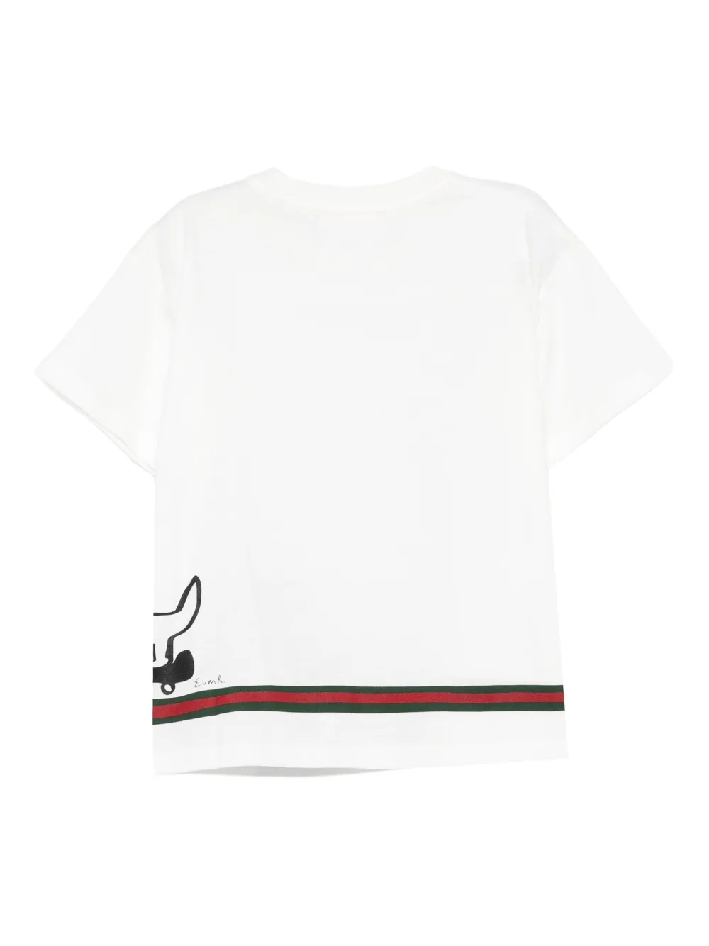 Gucci Kids Skateboarding T-shirt met grafische print Wit